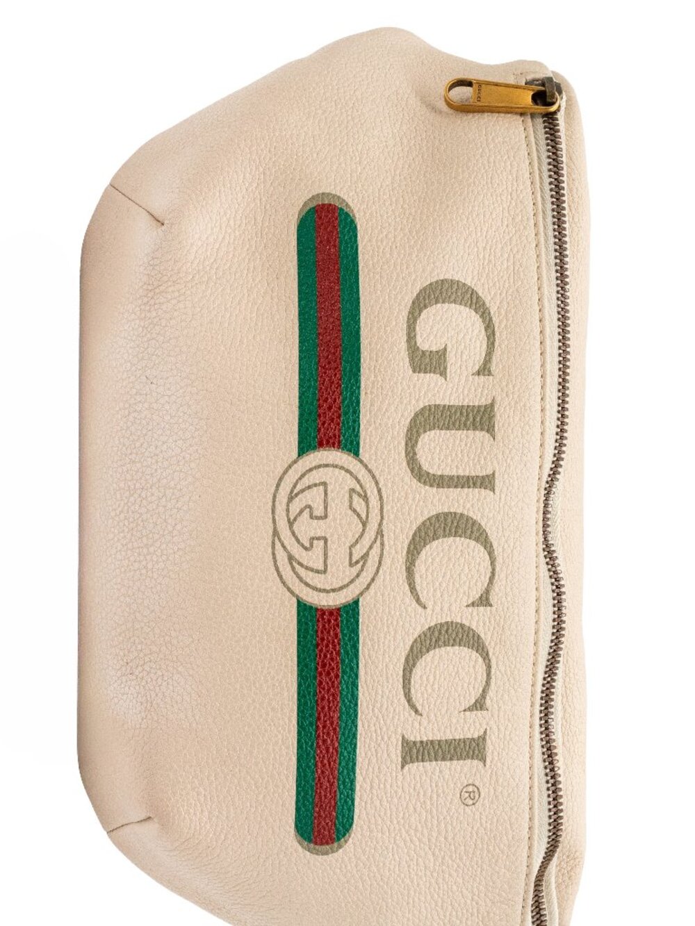 Gucci Print Leather Belt Bag White Web